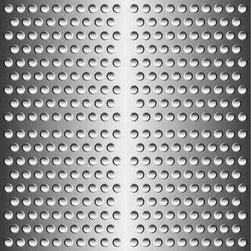 Abstract perforated metal surface / sheet. Studded, punctured metal. Dimples  Stock Illustration