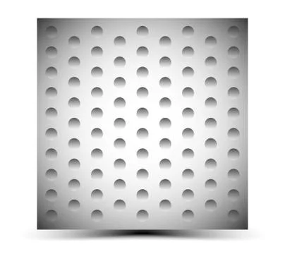 Abstract perforated metal surface / sheet. Studded, punctured metal. Dimples  Stock Illustration