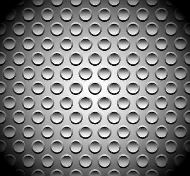 Abstract perforated metal surface / sheet. Studded, punctured metal. Dimples  Stock Illustration