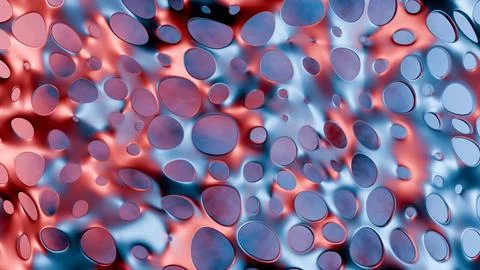 Abstract Perforated Pattern with Gradient Colors on Blue Background.. Stock Illustration