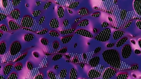 Abstract Perforated Pattern with Gradient Colors on Blue Background.. Illustrazione stock