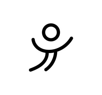 Abstract person vector icon representing freedom success happiness and active Stock-Illustration