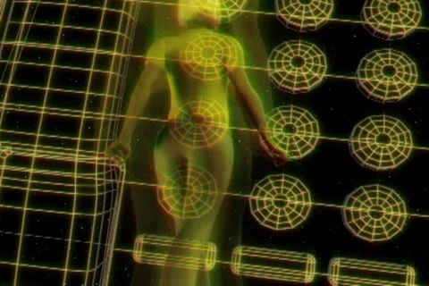 Abstract person in web texture Stock-Footage 515212