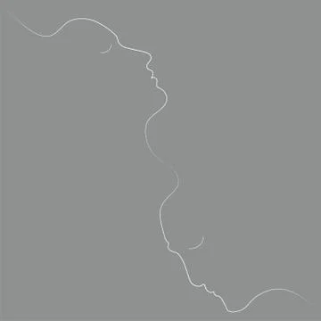 Abstract persons one line Stock Illustration