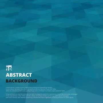 Abstract of perspective background of blue gradient geometric shape pattern. Stock Illustration