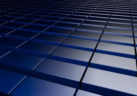 Abstract perspective background. cubes background - 3d render Stock Illustration