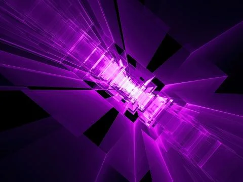 Abstract perspective background - surreal walls -digitally gener Stock Illustration