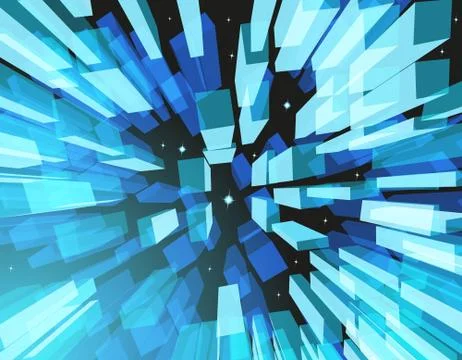 Abstract perspective background - vector illustration in 3d style Stock Illustration