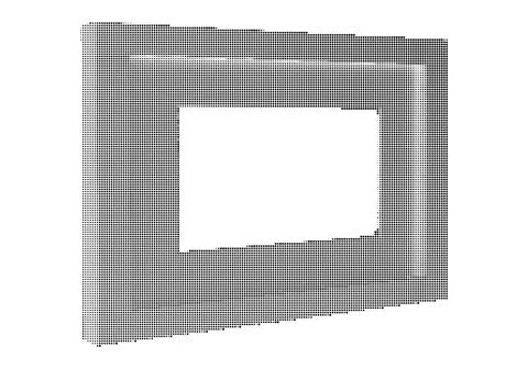 Abstract perspective frame composed of halftone dots for modern graphic des.. 스톡 일러스트