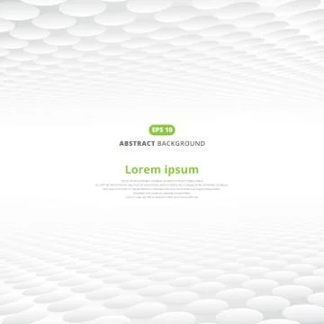Abstract perspective grid 3d circle surface gray and white background. Stock Illustration