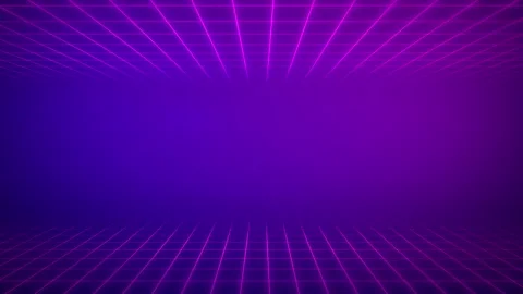 Abstract perspective grid neon pink and purple room. Stock Footage 262137482