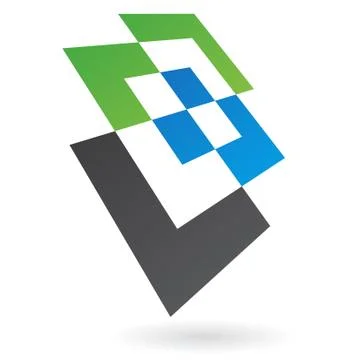 Abstract perspective logo icon 스톡 일러스트