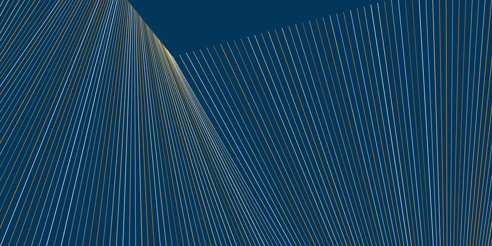Abstract perspective of modern architecture with converging colored lines a.. Stock Illustration