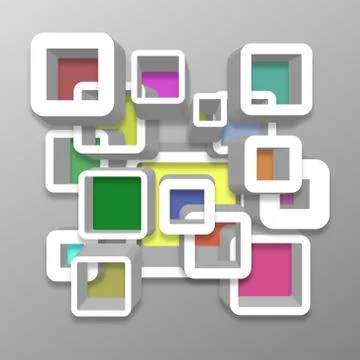 Abstract Perspective Squares Stock Illustration