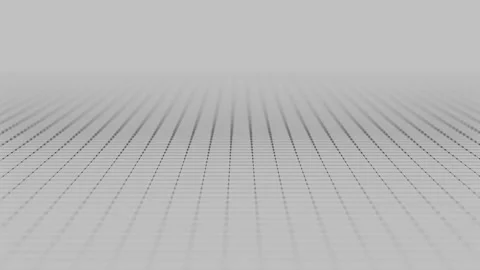 Abstract perspective white grid. Wireframe landscape with dots and lines. Stock Footage 275857914