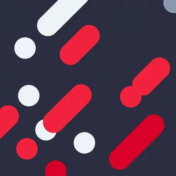 Abstract Pharmaceutical Background with Red and White Pills and Dots on Dark イラスト素材