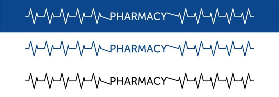 Abstract pharmacy template. heartbeat vector design. pharmacy Stock Illustration