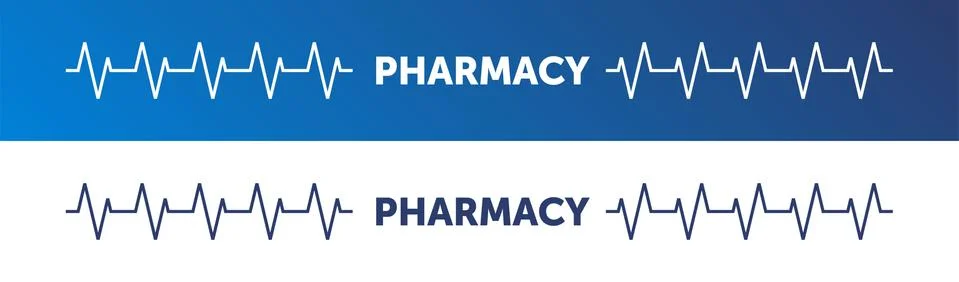 Abstract pharmacy template. heartbeat vector design. pharmacy Stock Illustration