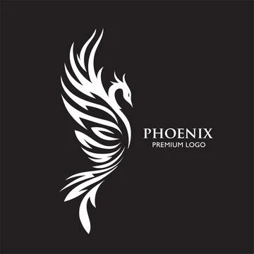 Abstract Phoenix bird logo vector illustration Stock Illustration