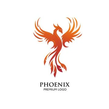 Abstract Phoenix bird logo vector illustration Stock Illustration