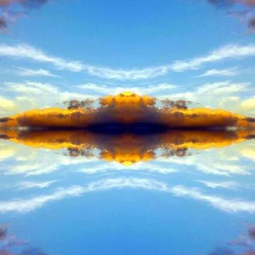 Abstract Photo Collage of Colorful Sunset Clouds 3 Stock Photos
