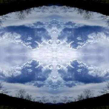 Abstract Photo Collage of Dramatic Cloudscape Sky 5 Stock Photos