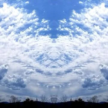 Abstract Photo Collage of Dramatic Cloudscape Sky 4 Foto stock