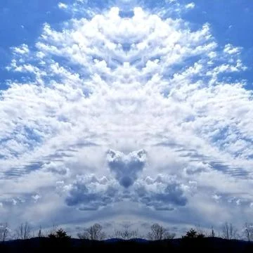 Abstract Photo Collage of Dramatic Cloudscape Sky 1 Stock-Fotos