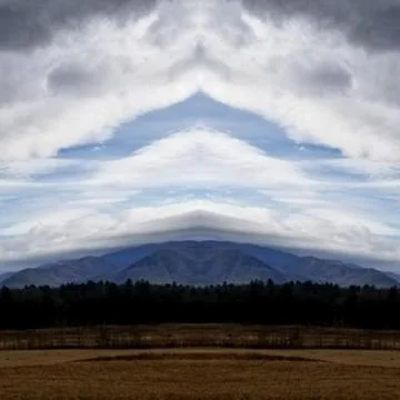Abstract Photo Collage of Dramatic Mountain Pasture Sky 6 Stock Photos