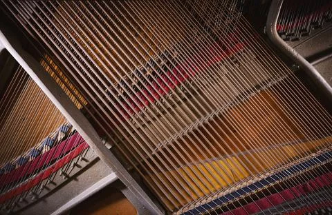 Abstract of Piano Strings Stock Photos