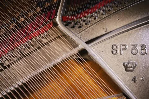 Abstract of Piano Strings Stock Photos
