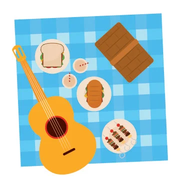 Abstract picnic object Stock Illustration