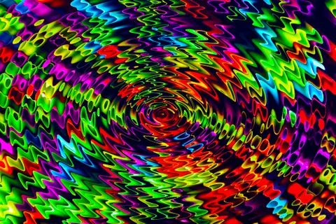 Abstract picture from deformed colorful elements. Stock Illustration