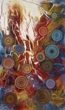 Abstract picture with round objects Stock Photos