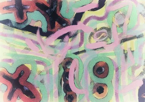 Abstract picture with scribble Ilustración de archivo