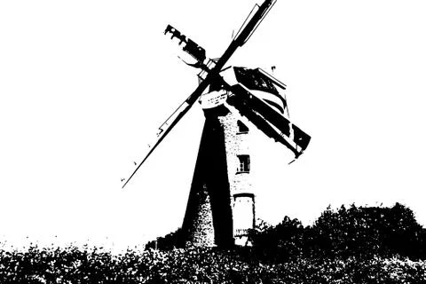 Abstract picture of a windmill Stock Photos