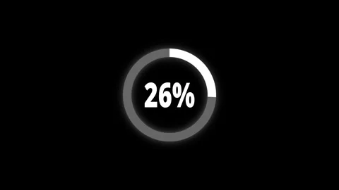 Abstract pie chart with 99 percent progress bar animation. Pie chart busine.. Stock Footage 331628389