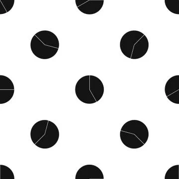 Abstract pie chart for business pattern seamless black Illustrazione stock
