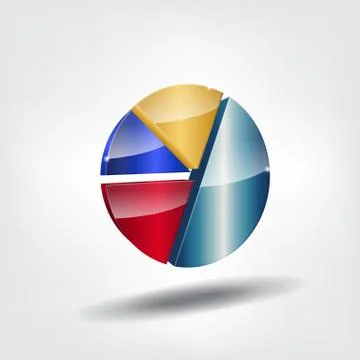 Abstract pie chart. Illustrazione stock