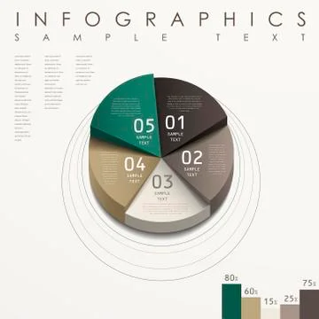 Abstract pie chart infographics Stock Illustration
