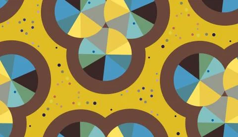 Abstract Pie Chart Pattern Illustrazione stock