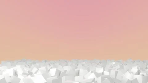 Abstract pile of cubes on the floor Stock Illustration