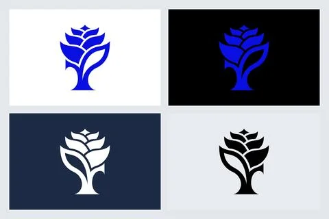 Abstract Pine Cone Logo Design Set Stock Illustration
