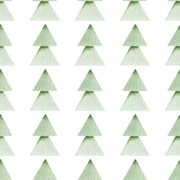 Abstract pine tree forest seamless pattern background Stock Illustration