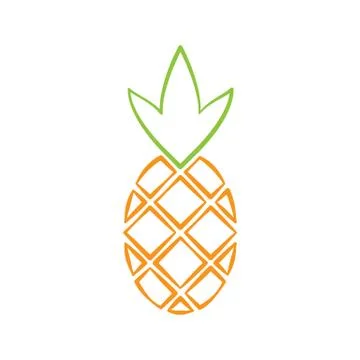 Abstract pineapple icon vector Stock Illustration