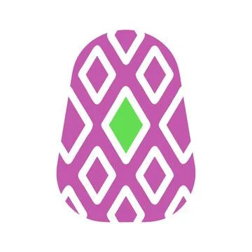 Abstract Pineapple Illustration with Diamond Grid Stock Illustration