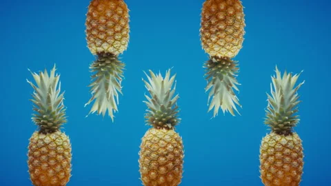 Abstract pineapple pattern on blue background 動画素材 293661367