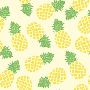 Abstract pineapple seamless pattern illustration Stock Illustration