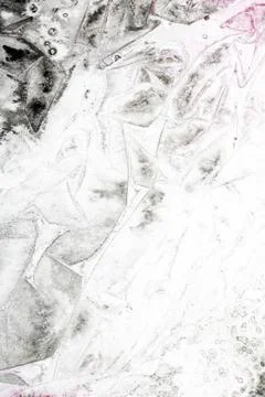 Abstract pink and back ink marble cracked background creative swirl paint 库存插图