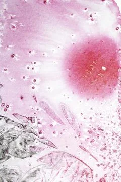 Abstract pink and back ink marble cracked background creative swirl paint Stock Illustration